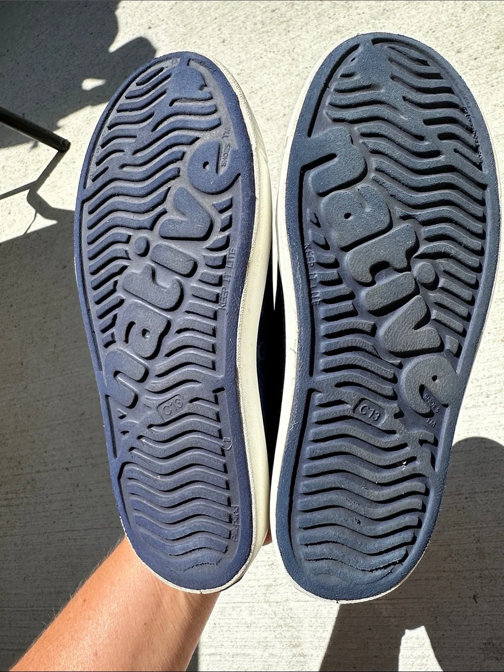 Native Kids Water Shoes Jefferson Slip-On in Navy and White